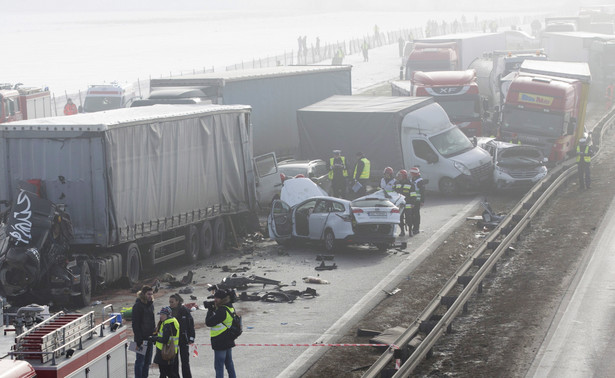 Karambol na autostradzie A1