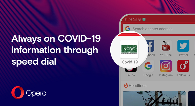 Opera provides access to official information about COVID-19 through its mobile browsers for 120 million of users in Africa