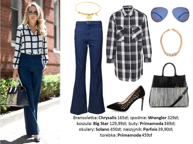 STYLIZACJE z koszulą w kratę