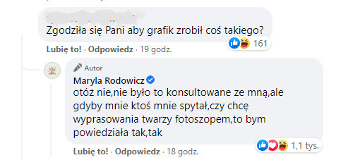 Maryla Rodowicz żartuje z użycia programu graficznego, którym przerobiono jej zdjęcie