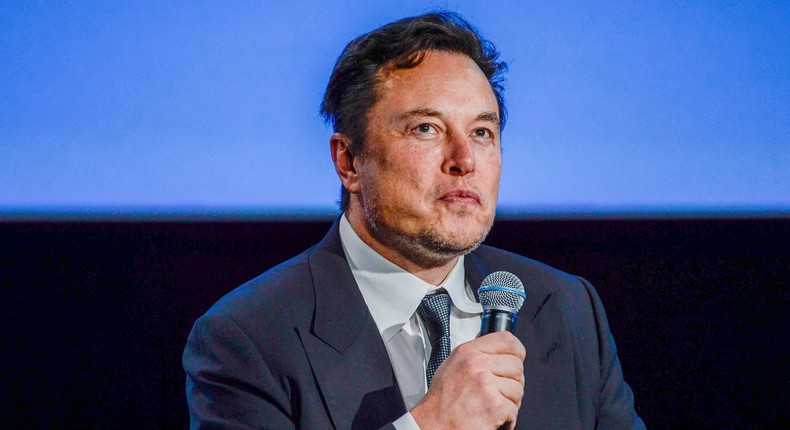 Elon Musk speaks at an oil and gas conference in Stavanger, Norway on Monday.