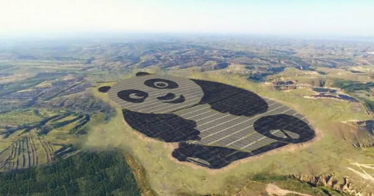 Panda formájú napelempark épült Kínában - Noizz