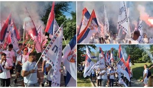 Pristalice SNS krenule ka Beogradu