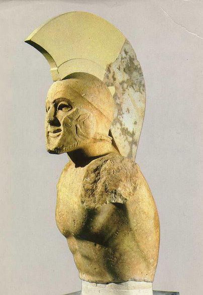 Tak zwany posąg Leonidasa przedstawiający spartańskiego hoplitę z V wieku p.n.e.