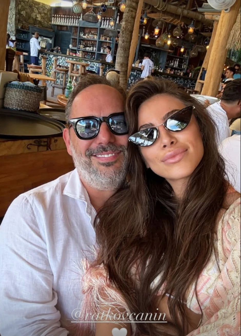 Branko Babić sa trudnom Milicom