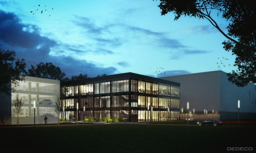 Centrum Zaawansowanych Materiałów i Technologii CEZAMAT. Inwestor: Politechnika Warszawska.  <a href=