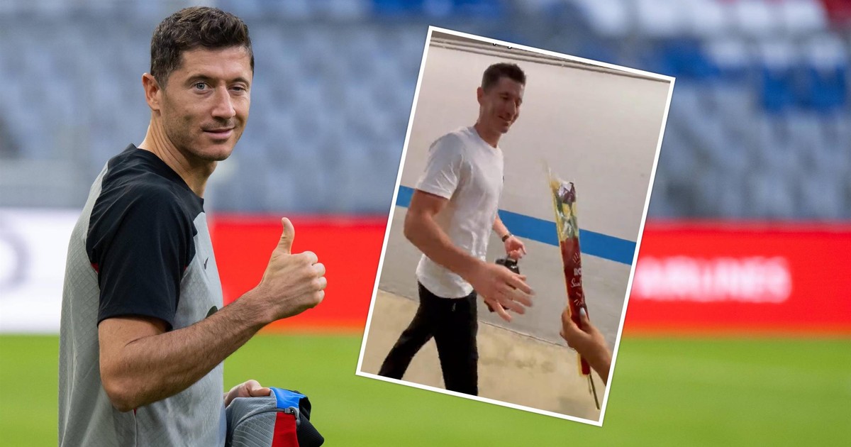 Lewandowski dostał specjalny prezent w Dniu Świętego Jerzego. [WIDEO]