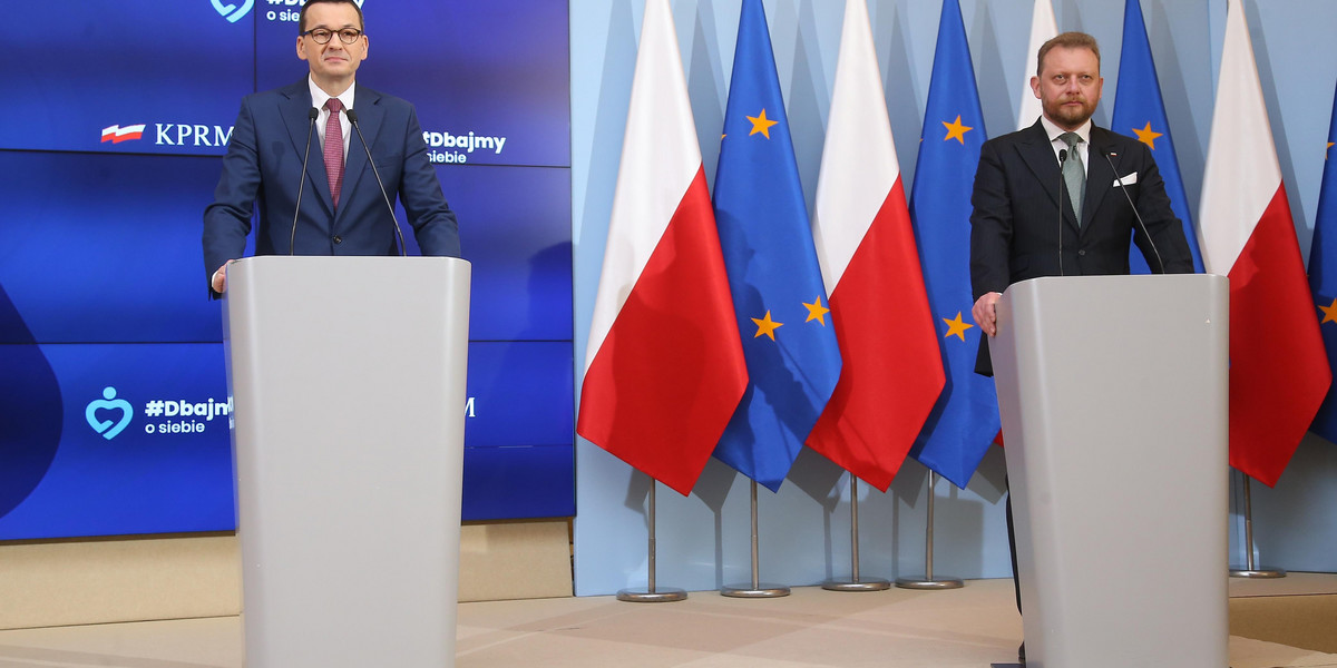 Mateusz Morawiecki i Łukasz Szumowski