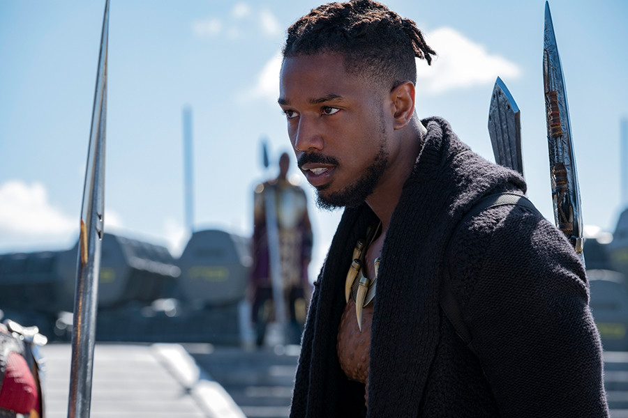 Michael B. Jordan jako Erik Killmonger w filmie "Czarna Pantera" (2018)