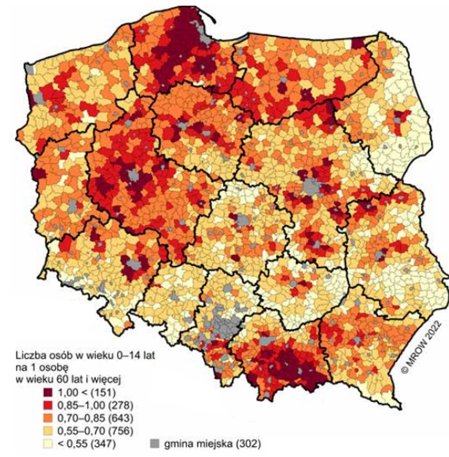 Wskaźnik relacji dzieci - osoby starsze.