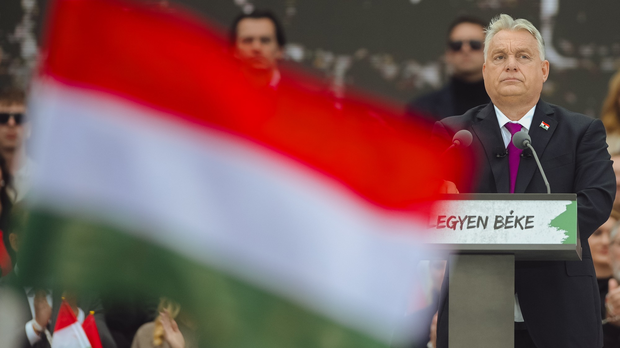 Viktor Orbán počas prejavu