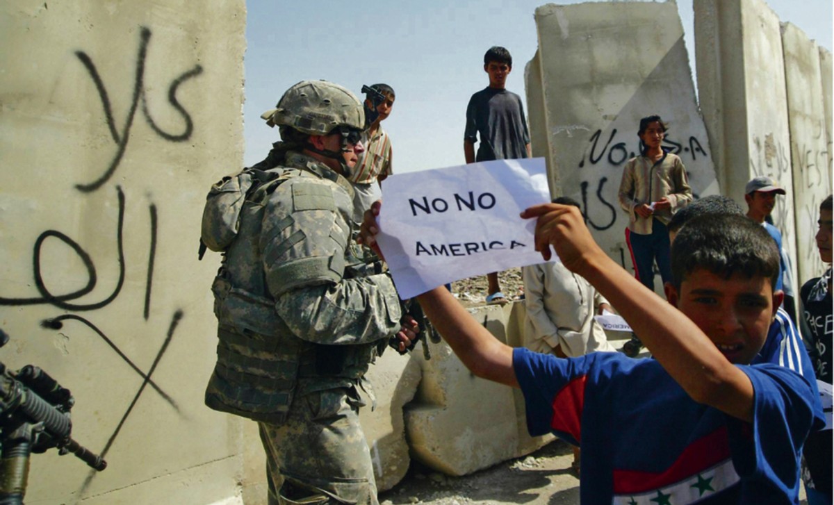 Protest przeciwko obecności sił USA w Iraku. Bagdad, wrzesień 2007
