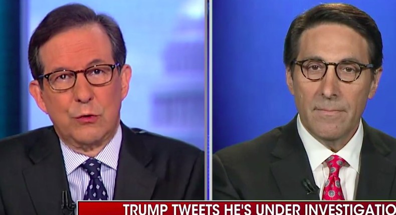 Fox News anchor Chris Wallace interviewing Jay Sekulow.