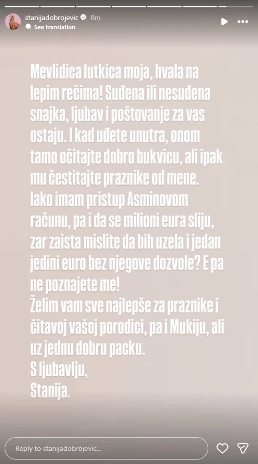 Stanija Dobrojević, objava