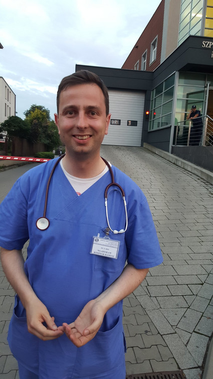 Władysław Kosiniak-Kamysz jako lekarz-wolontariusz w trakcie Światowych Dni Młodzieży w Krakowie, 2016 rok