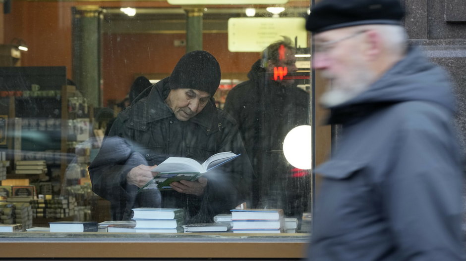 Księgarnia w Sankt Petersburgu, 30 listopada 2022 r.