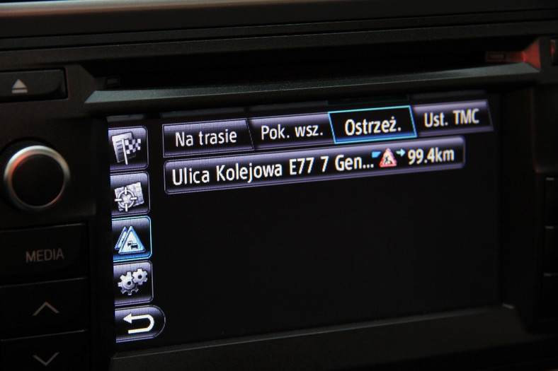 Lista ostrzeżeń z TMC w Toyota Touch&amp;GO