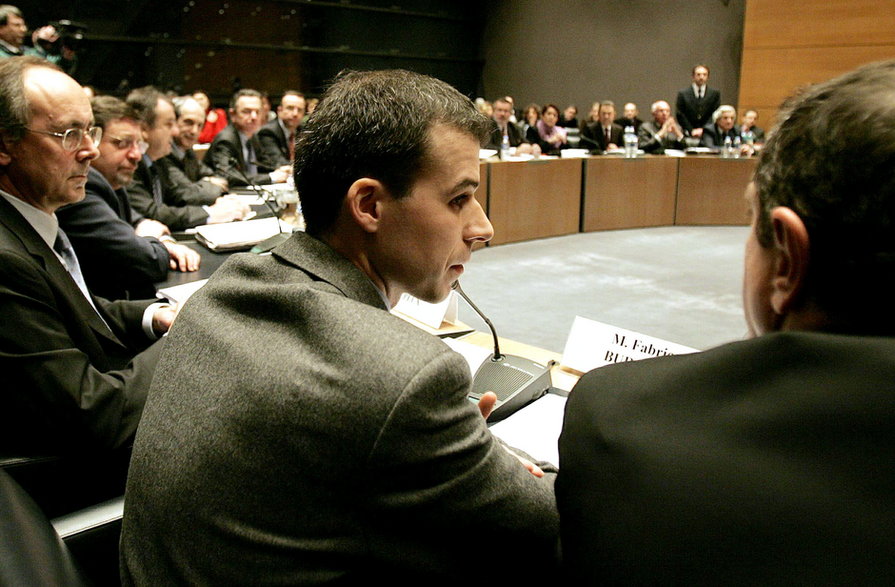 Fabrice Burgaud podczas przesłuchania w sprawie Outreau