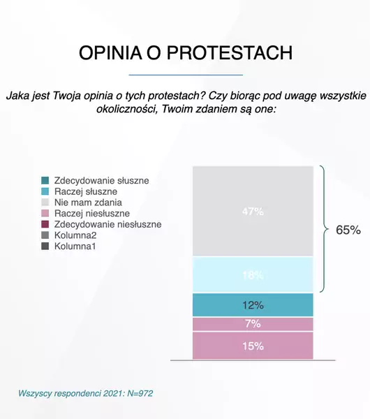 Stosunek Polaków do protestów / Zdjęcie: Inquiry