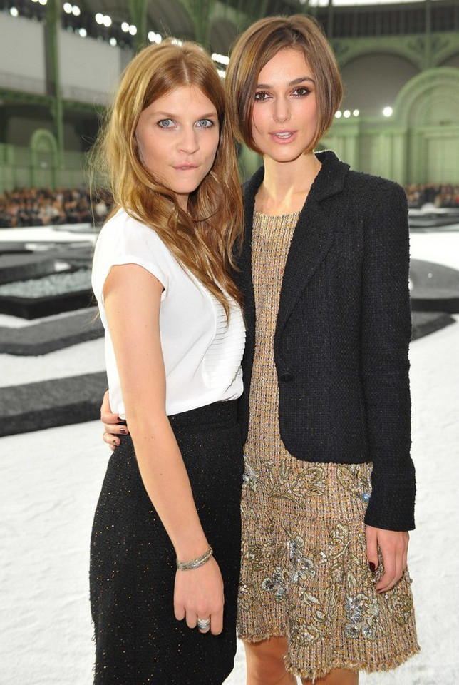 Clemence Poesy i Keira Knightley na Paris Fashion Week