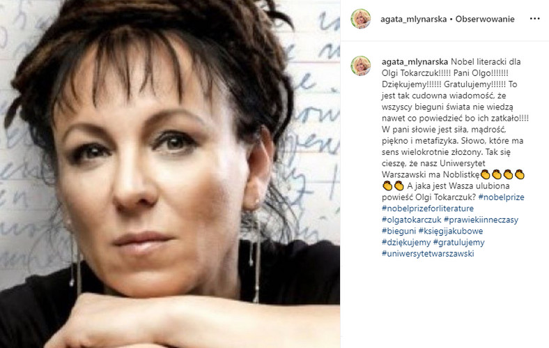 Agata Młynarska na Instagramie