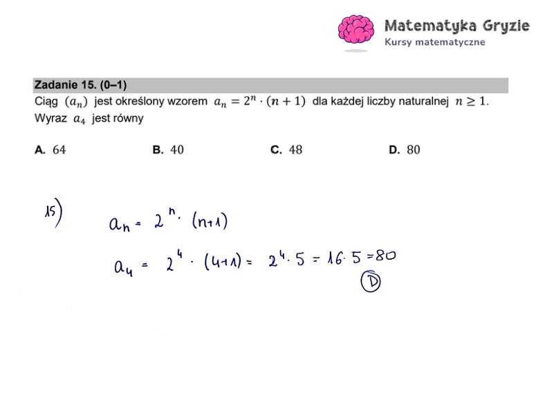 Arkusz CKE i odpowiedzi. Matematyka, poziom podstawowy formuła 2015 - zadanie 15