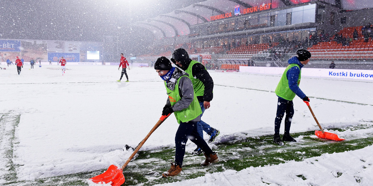 Mecz Termalica Bruk-Bet - Jagiellonia odwołany. Wszystko przez śnieg!