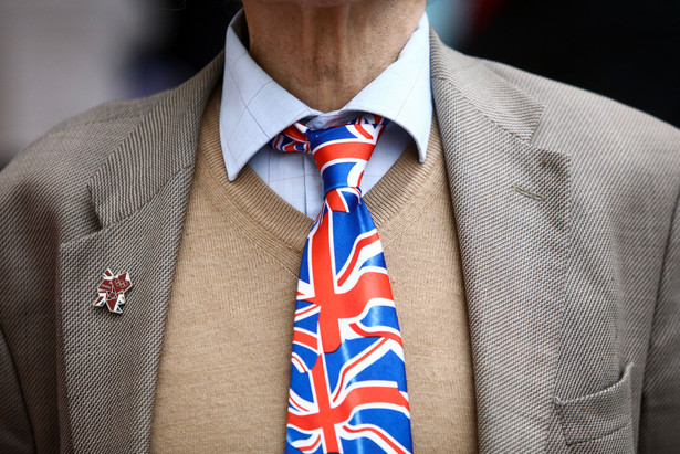 Krawat z flagą Wielkiej Brytanii