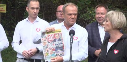 Zaskoczenie na konferencji. Tusk nagle wyciągnął "Fakt" i się zaczęło. Z każdym słowem było coraz ostrzej