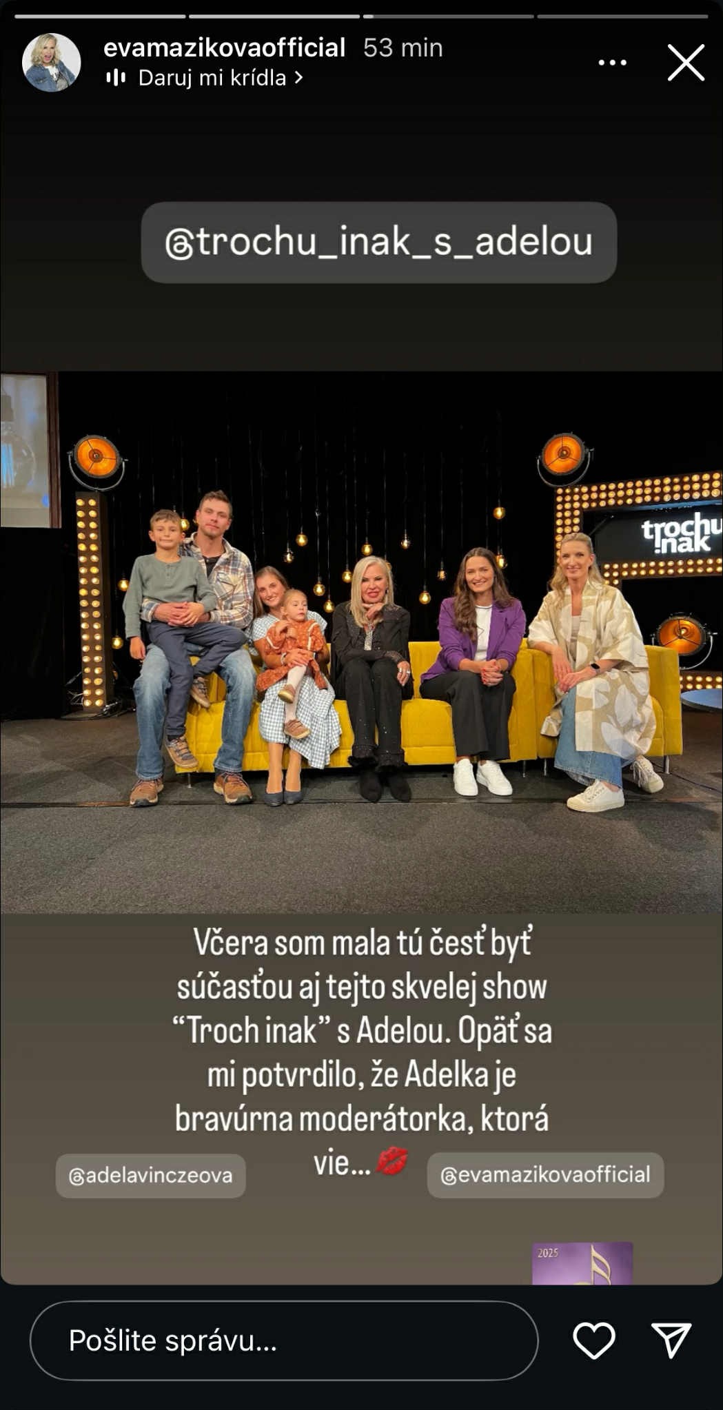 Máziková vychválila Adelu Vinczeovú.