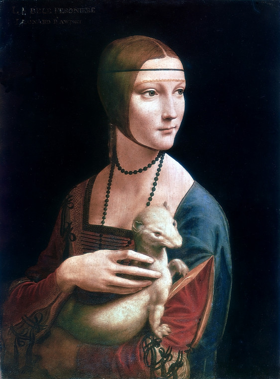  Leonardo da Vinci, "Dama z gronostajem", Muzeum Książąt Czartoryskich w Krakowie
