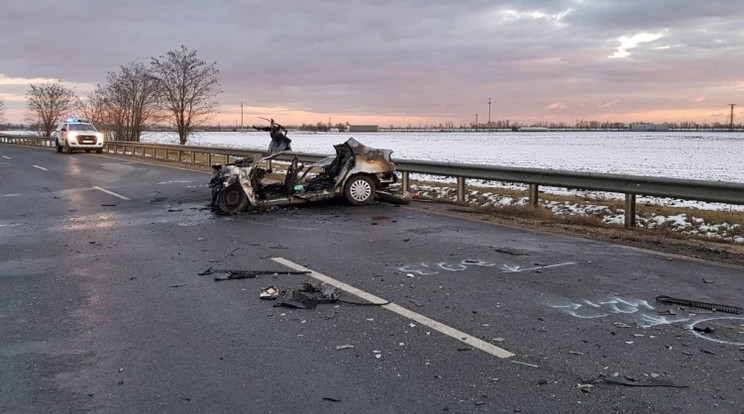 A győri horrorbalesetben négyen vesztették életüket/ Fotó: Police