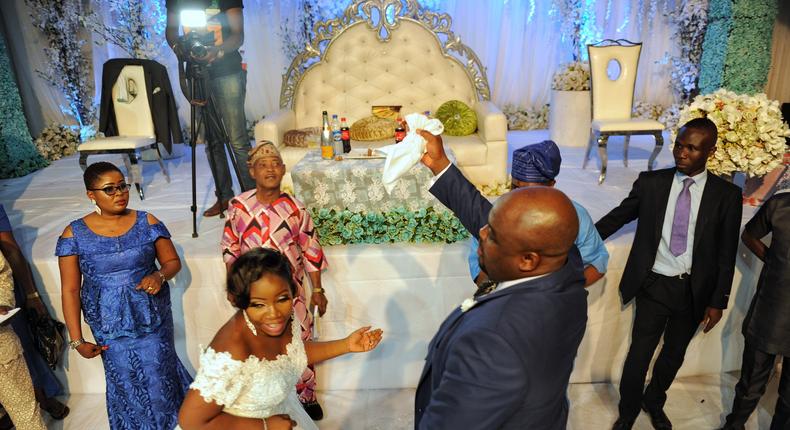 Toke & Tunde's Yoruba wedding party is 50 shades litness!!!