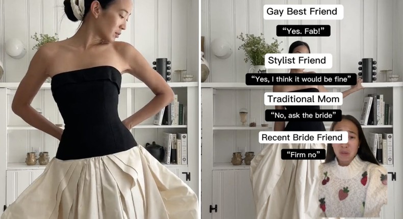 Pham tried to track down the Carolina Herrera gown for a year, she said.tiktok.com/@phamgela