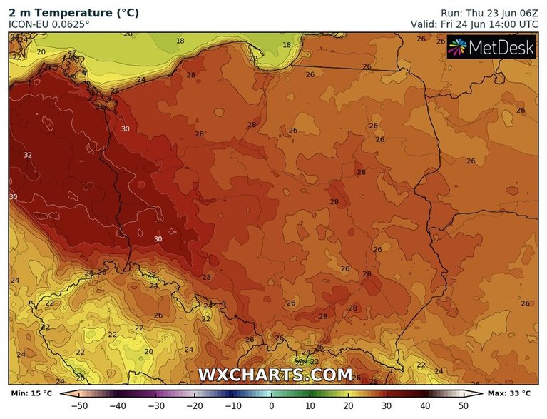 W zachodniej Polsce będzie upalnie