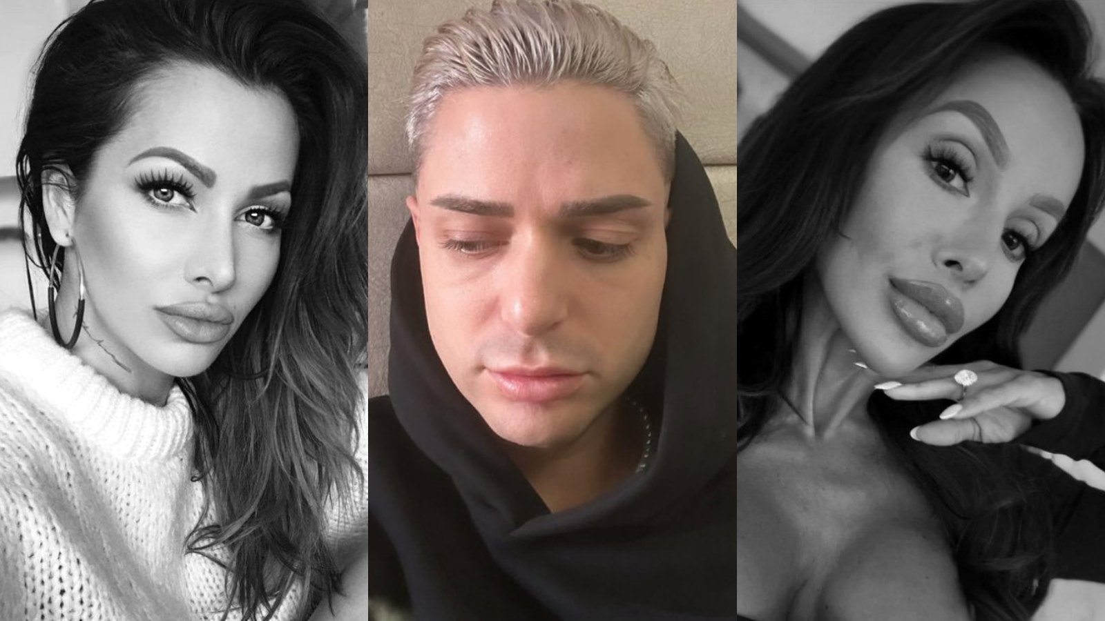 Slovenská misska Mirka Fabušová († 43), influencer David Key a expartnerka Gábora Borárosa Monika Jákliová († 31). 