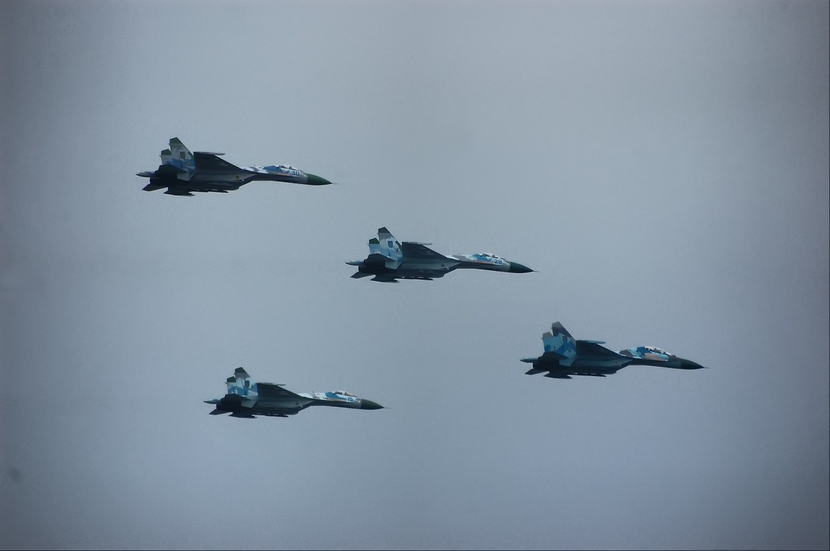 Formacja ukraińskich samolotów MiG-29