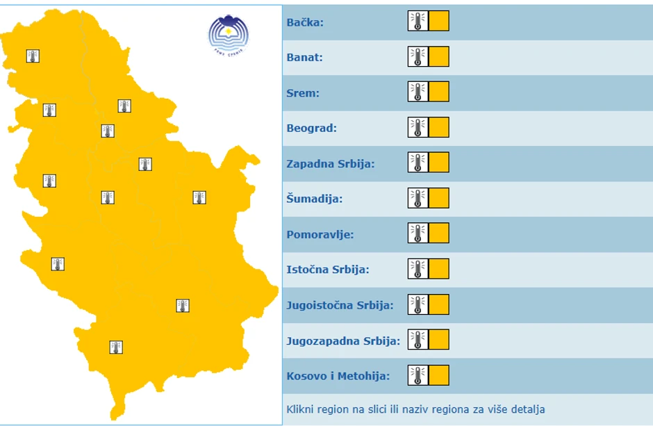 Meteoalarm 9. avgust