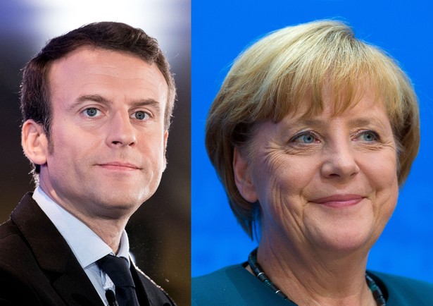 Emmanuel Macron i Angela Merkel