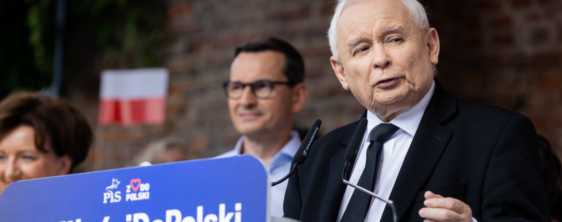 Jakie kolejne obietnicy wyborcze złoży PiS? Na zdjęciu prezes PiS Jarosław Kaczyński, premier Mateusz Morawiecki i Marlena Maląg, minister rodziny i polityki społecznej