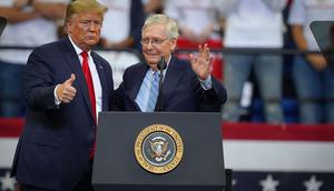 Former President Donald Trump and Senate Minority Leader Mitch McConnell (seen here in 2019) have had a complicated relationship.Bryan Woolston/Getty Images