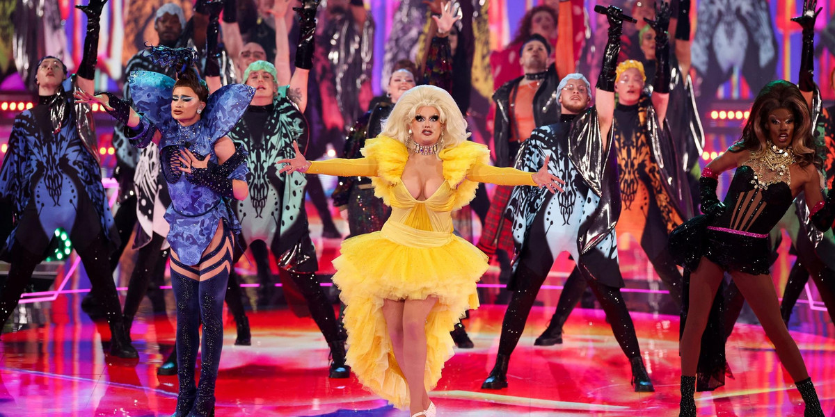 Występ drag queens podczas Eurowizji 2023. 