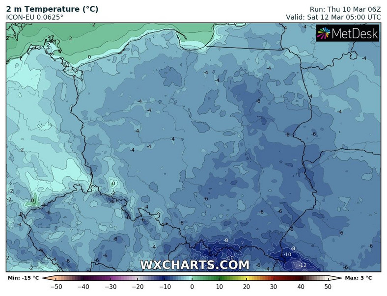 Noc wszędzie zapowiada się mroźno