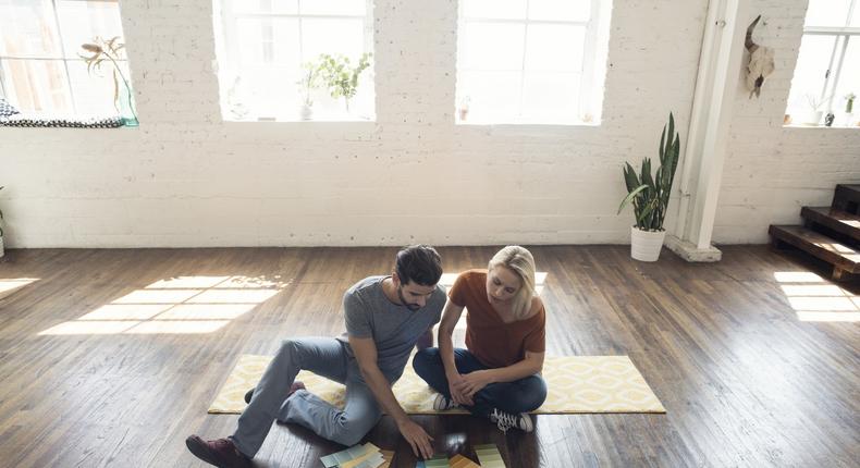 couple in new house