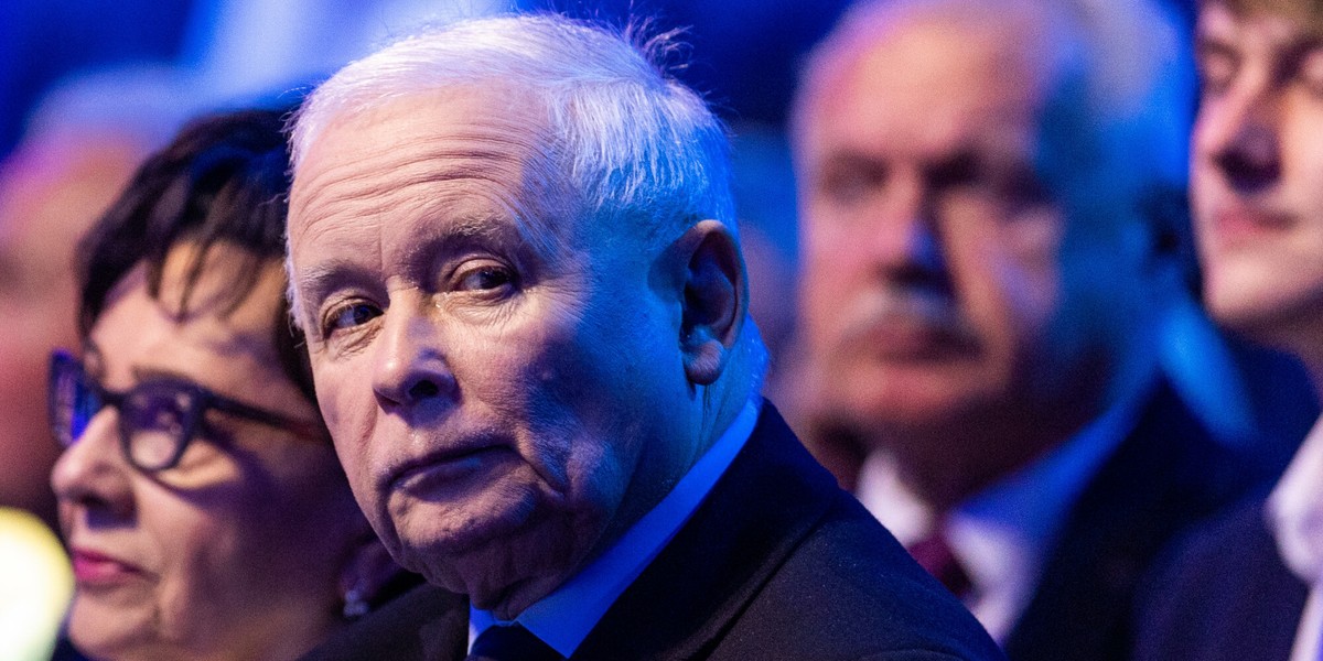 Prezes PiS Jarosław Kaczyński na konwencji programowej