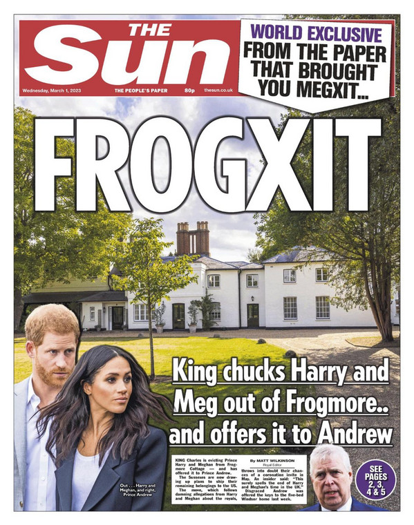 "The Sun" informuje o frogxicie (1 marca 2023 r.)