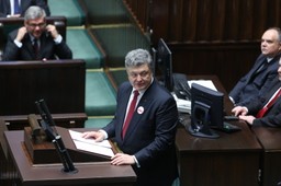 Poroszenko w Sejmie: podziękowania i długa przemowa po polsku