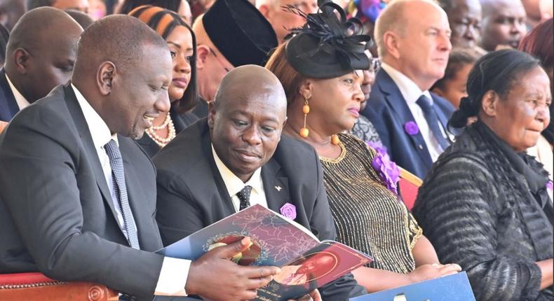 Ruto at Gachagua's brother funeral