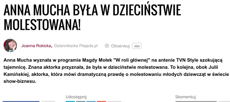 Print screen z Plejada.pl, fot. Plejada.pl