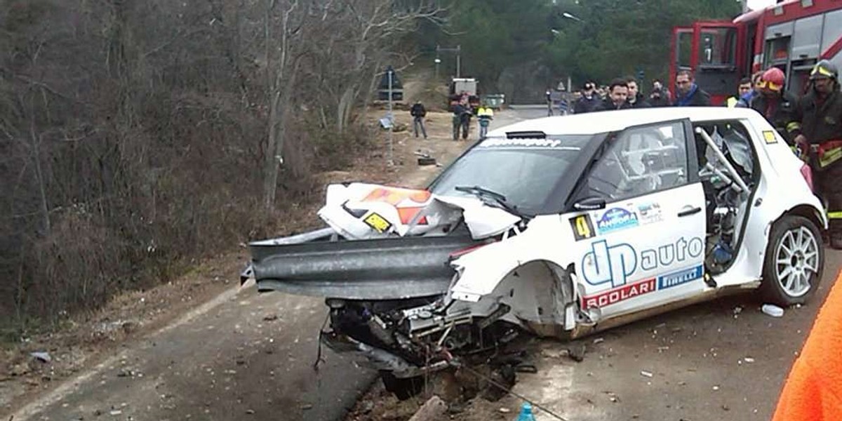 Tak bariera zmiażdżyła auto i Kubicę